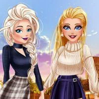 Barbie and Elsa Autumn Patterns game screenshot