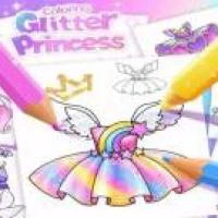 Princess Coloring Glitter For Girl game screenshot