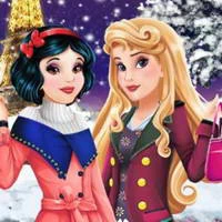 Aurora and Snow White Winter Fashion game screenshot
