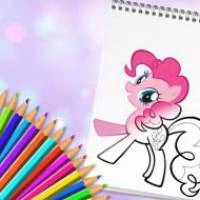 Cute Pony Coloring Book game screenshot