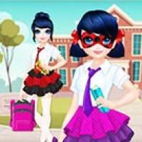 Dotted Girl Back To School game screenshot