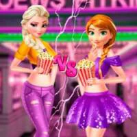 Elsa And Anna Movie Night game screenshot