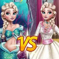 Elsa Mermaid Vs Princess game screenshot