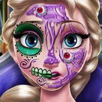 Elsa Scary Halloween Makeup game screenshot