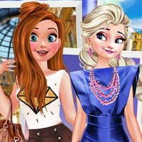 Frozen Sisters Shopping Eurotour game screenshot