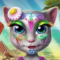 Kitty Beach Makeup game screenshot