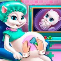 Talking Angela Pregnant Check-up game screenshot