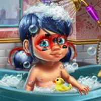 Ladybug Baby Shower Care game screenshot