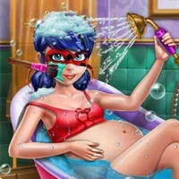 Pregnant Dotted Girl Spa