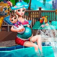 Pregnant Eliza Pool Fun game screenshot