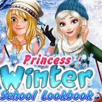 Princesses Winter: School Look Book game screenshot